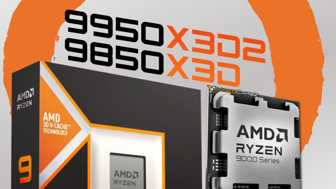 پردازنده‌های AMD 9850X3D و 9950X3D2 در CES 2026 عرضه می‌شوند