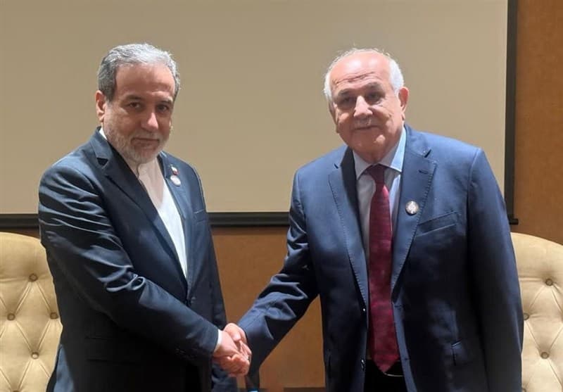 دیدار رئیس هیات نمایندگی فلسطین با عراقچی در اجلاس جنبش عدمتعهد