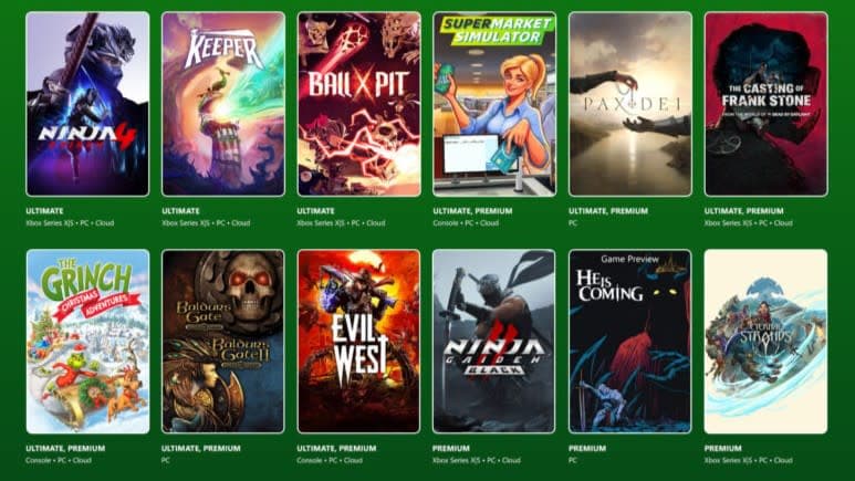 بازیهای باقیمانده اکسباکس گیمپس برای اکتبر شامل Baldur's Gate 1 و 2 و The Casting of Frank Stone