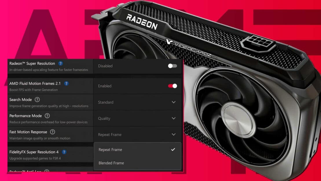 افزودن قابلیت Fast Motion Response در فناوری AMD Fluid Motion Frames 2.1