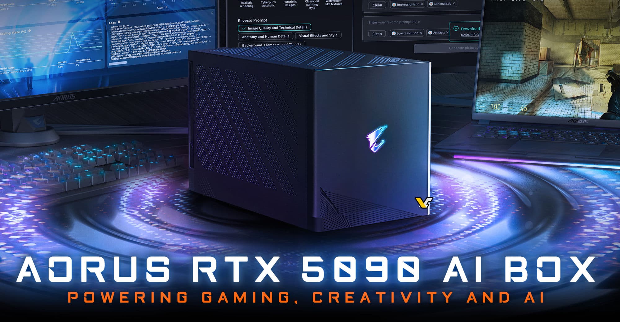 کارت گرافیک اکسترنال RTX 5090 AI BOX گیگابایت با قیمت 2999 دلار