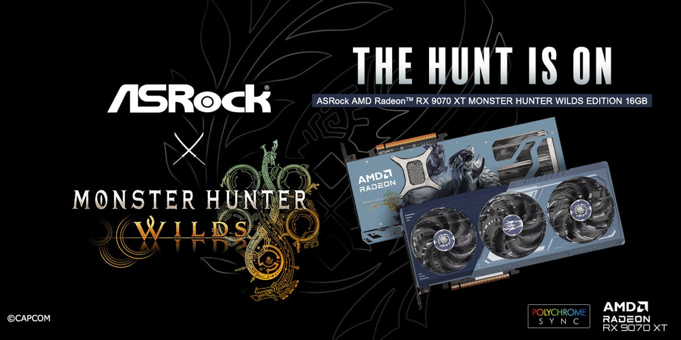 کارت گرافیک RX 9070 XT Monster Hunter Wilds ازراک لیست شد