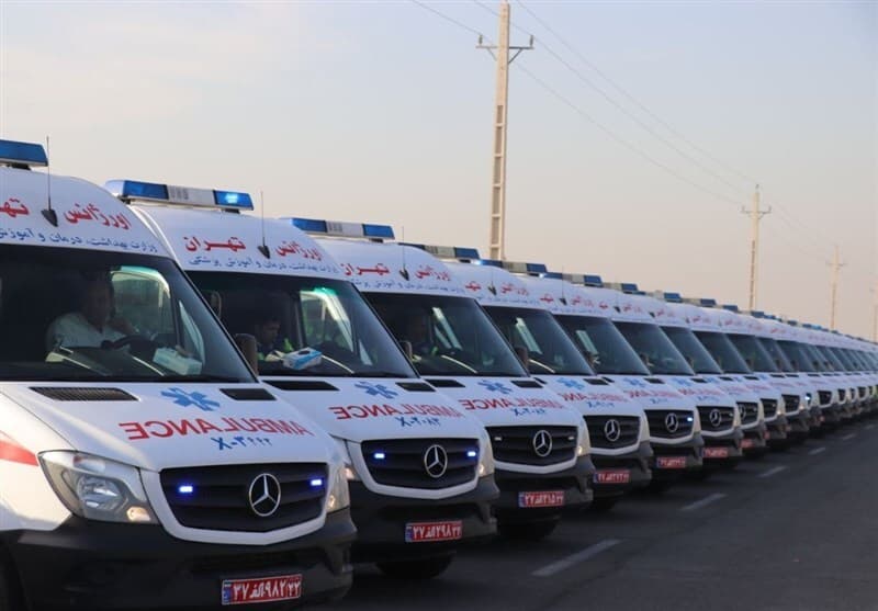 ثبت ۲۶ هزار و ۴۰۶ ماموریت اورژانس در هفته گذشته در استان تهران