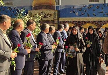 استقبال از خانواده کارمندان شهید زندان اوین در مشهد