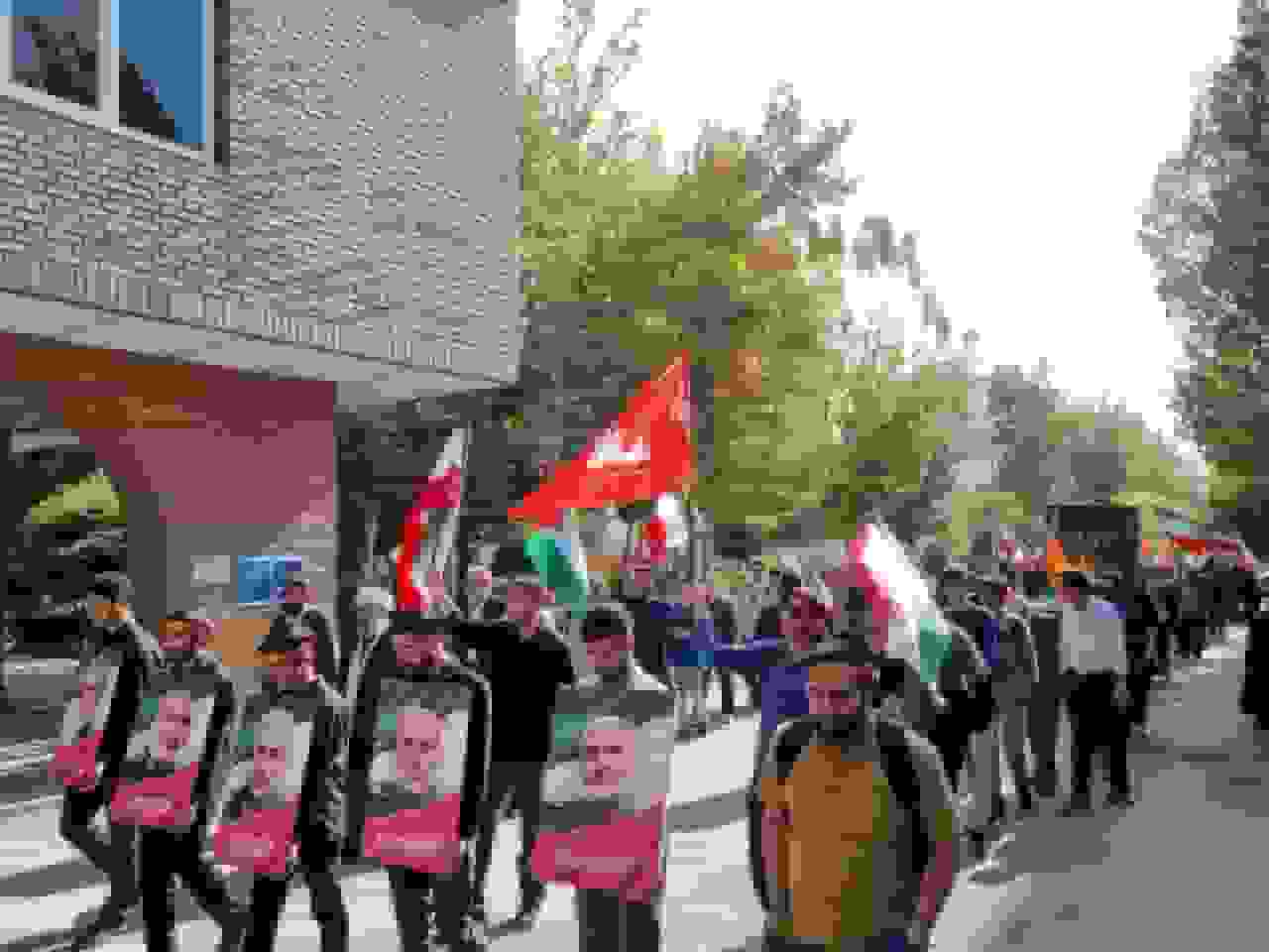 راهپیمایی ضد استکباری دانشجویان و اساتید دانشگاه صنعتی شریف