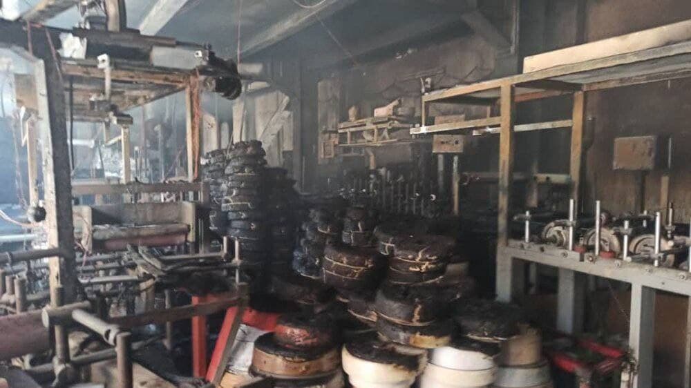 یک فوتی در پی آتش سوزی کارخانه تولید مواد پلاستیکی در تبریز