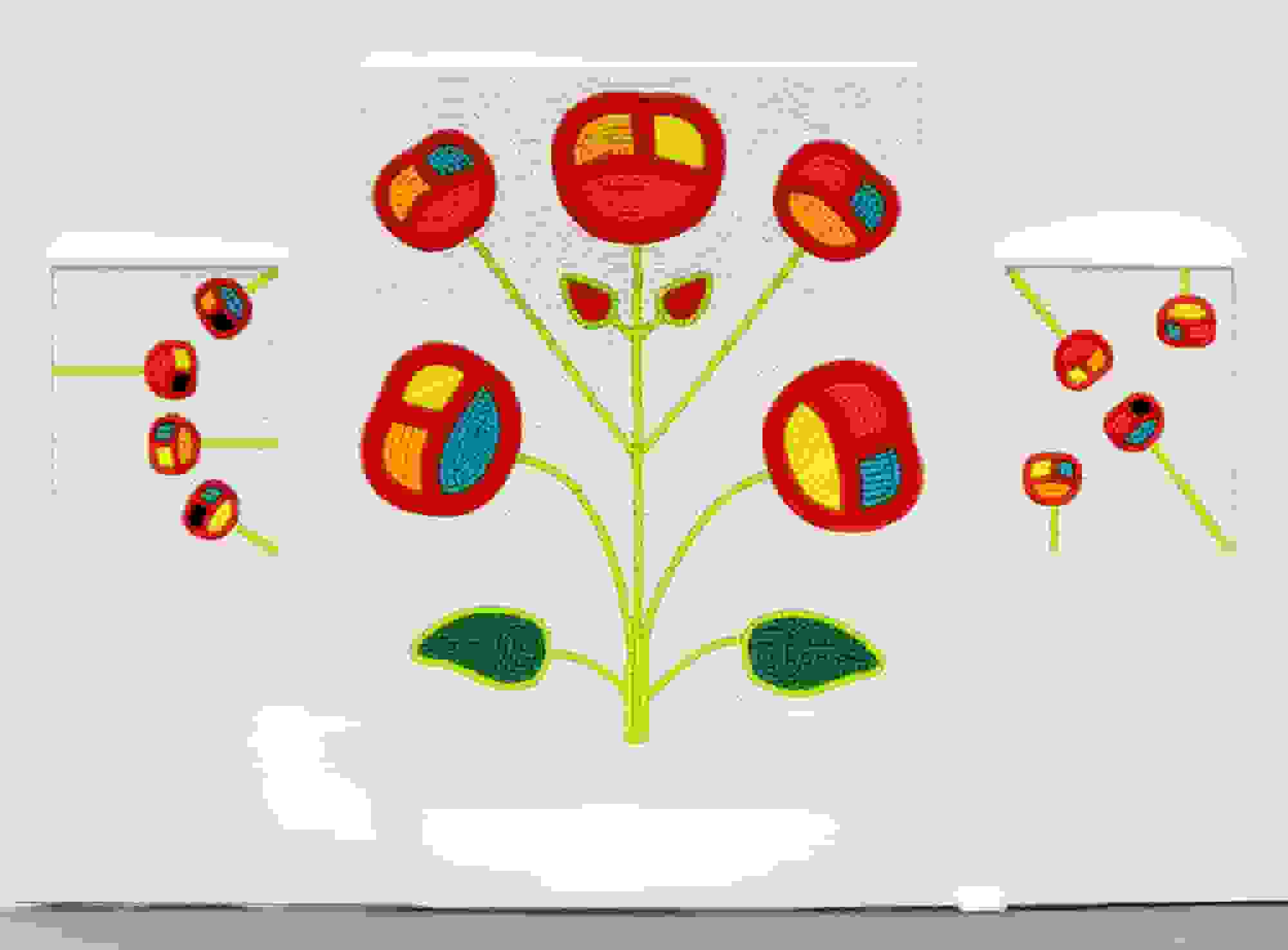 ترکیبهای رنگارنگ مهرهای رنه کوندو روحیه همدلی میراث میگماق را منتقل میکند